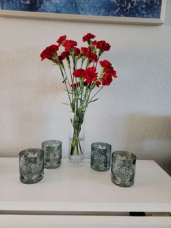 Vintage Hand Etched Tumbler Glasses