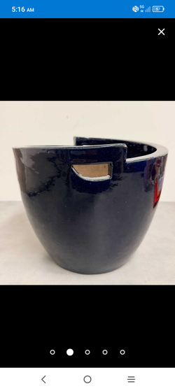 14"x11" Ceramic Planter & dish