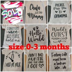 Already Made Onesies (Design And Size In Each Pic) PICK UP ONLY 93306