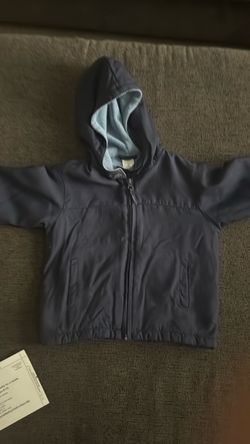 Navy Blue Kids Zip-Up Hooded Jacket