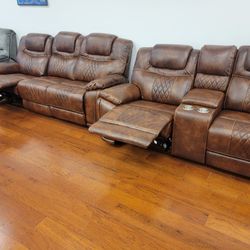Memorial Day Sale!! Santiago Reclining Sofa And Loveseat Set (Black Or Brown)---$899--Same Day Delivery, Brand New!