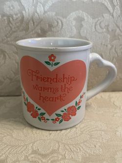 Vintage "Friendship Warms The Heart" Coffee Cup