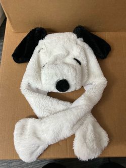 Snoopy Plush Animal Hat with Scarf