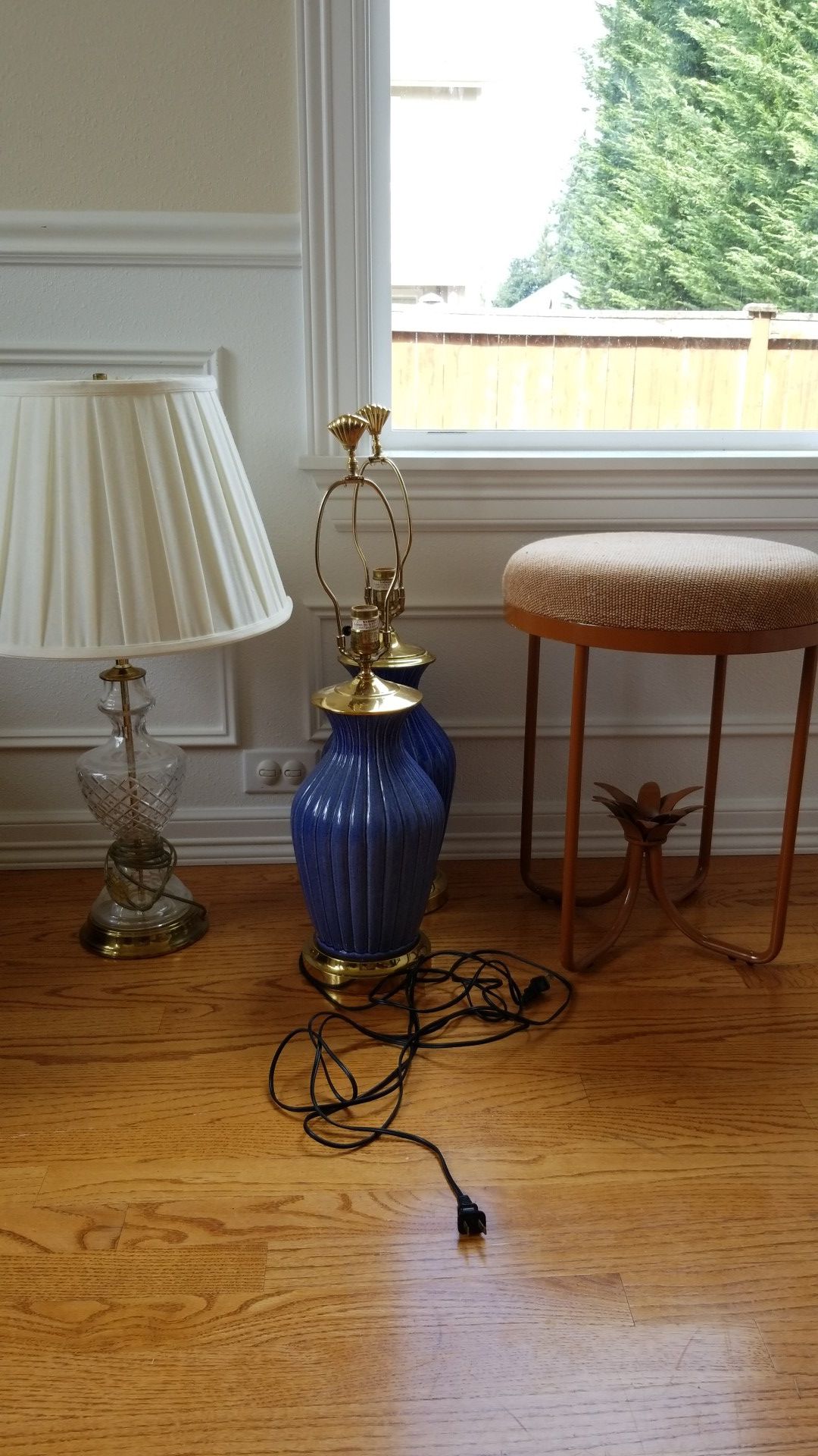 Lamps, stool $10 each