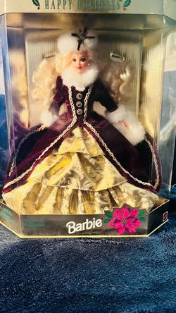 ✨ VINTAGE COLLECTOR BARBIE — NRFB (Never Removed From Box) ✨  Up for sale is a beautiful, vintage 1996 Happy Holidays Barbie Doll (Special Edition, Mo