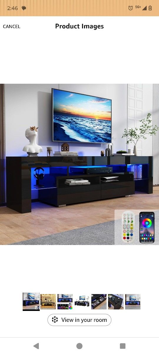 Brand New In Box Modern Console Sideboard Buffet With Led Lights!!!