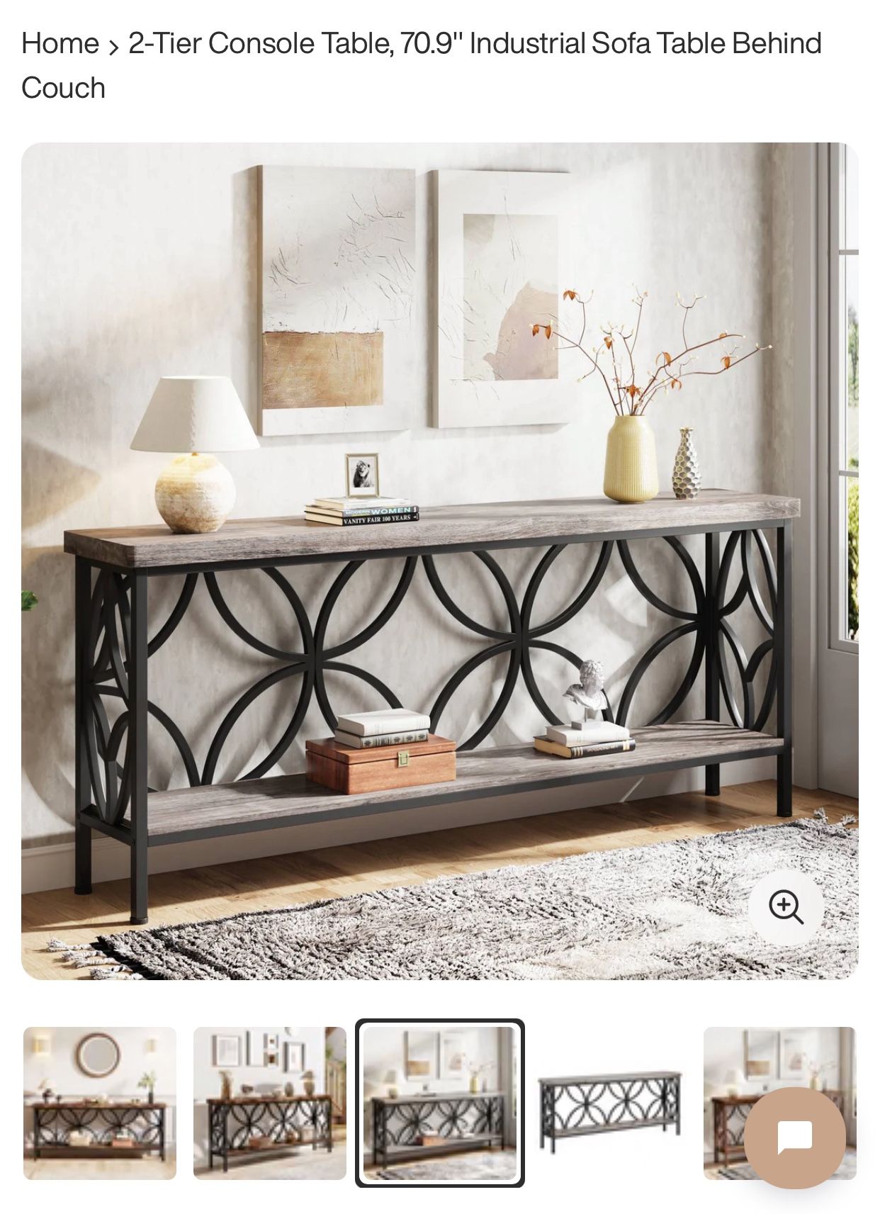 70.9 Inch Extra Long Sofa Table,