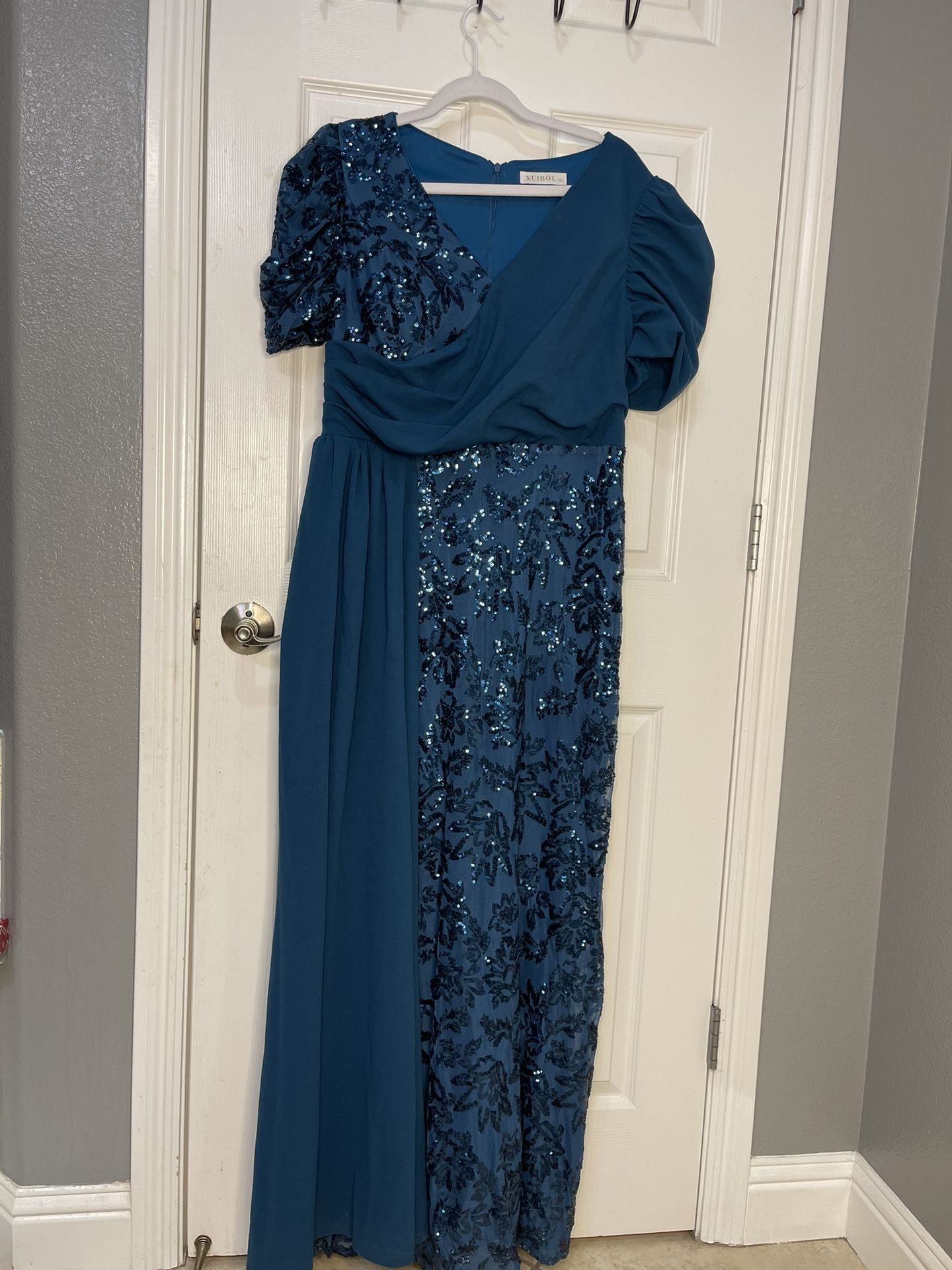 Formal Turquoise Maxi Dress