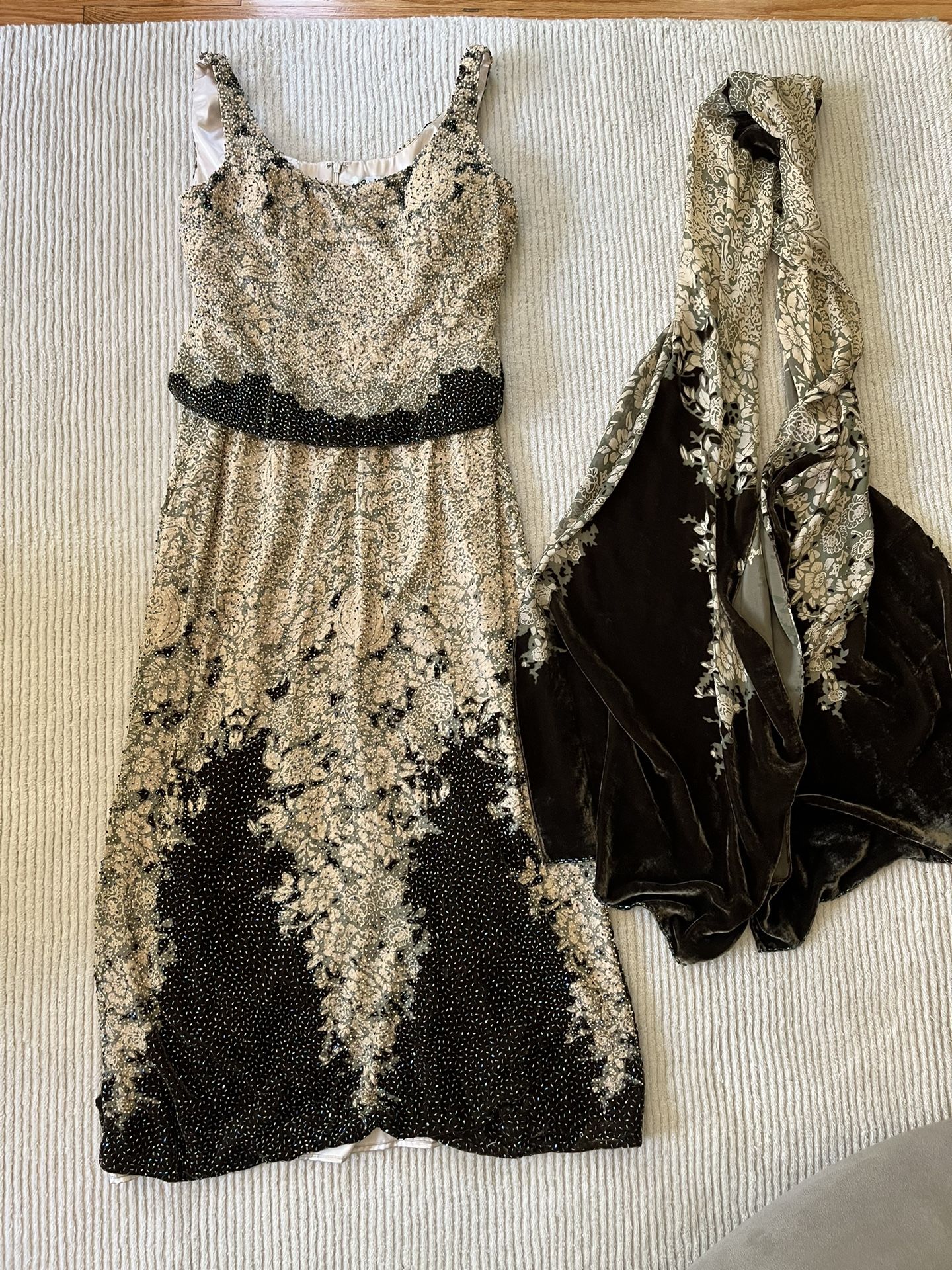 vintage hand beaded jovani gown size 14