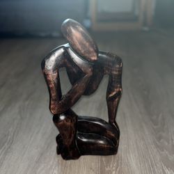 Thinking - African Wooden Statue 