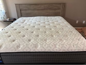 King mattress, frame and headboard
