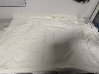 4 yards of White stretchy cotton mix jersey fabric for diy sewing ghost or skirt etc #pillowcase #bedding