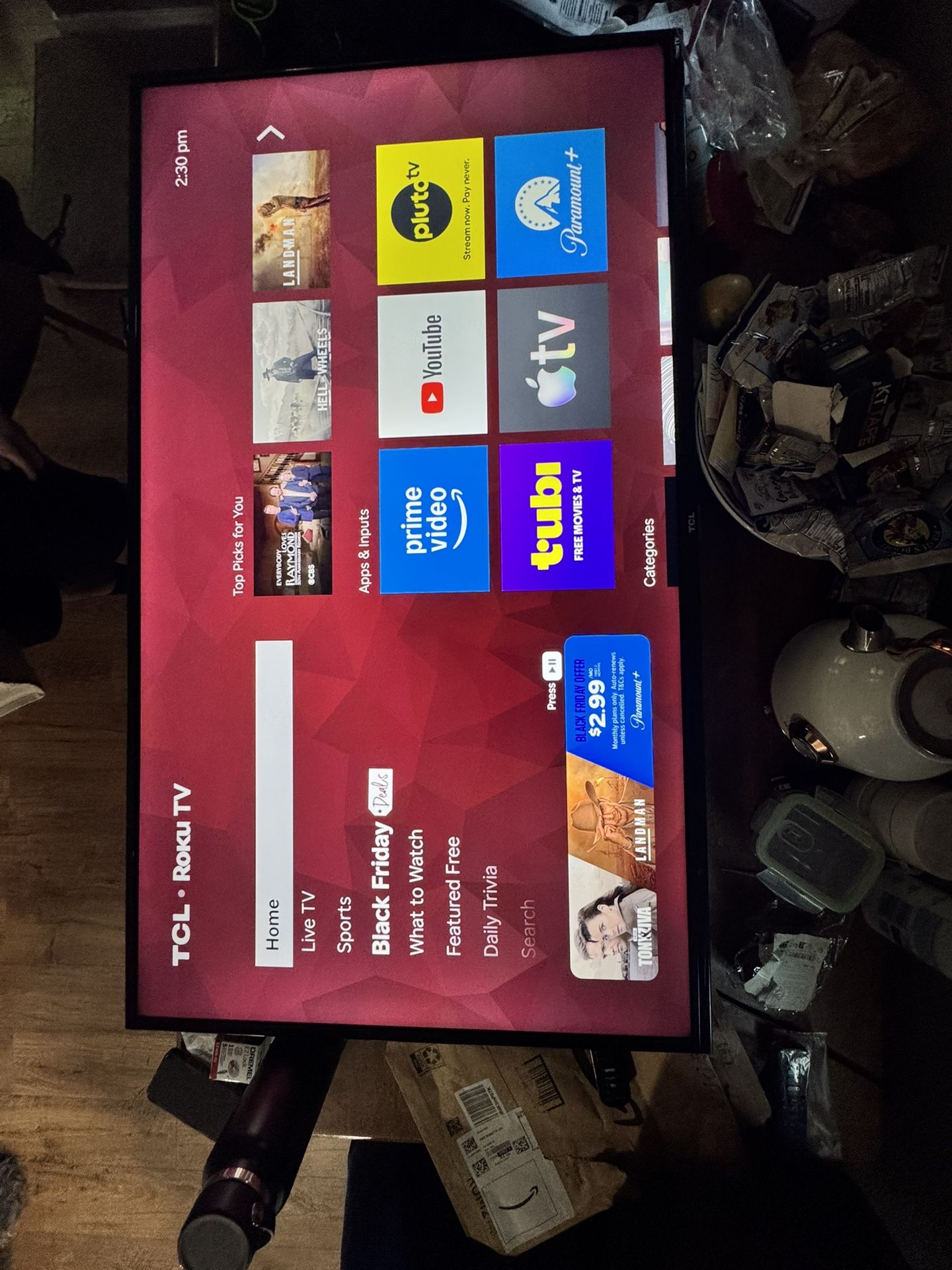 55 inch Roku 4k smart tv TCL