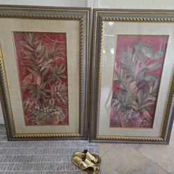 2 Gold Ornate Framed Pictures