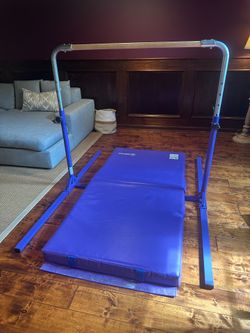 Tumble Trak practice kip bar and mat