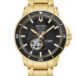 Bulova Men's Automatic Marine Star Series C Gold-Tone Stainless Steel Watch
