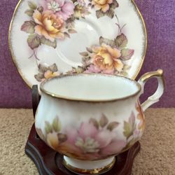 Vintage Springfield Bone China Teacup And Saucer 
