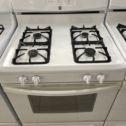 White Kenmore Gas Range 