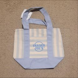 Trader Joe Striped Small Tote Bags