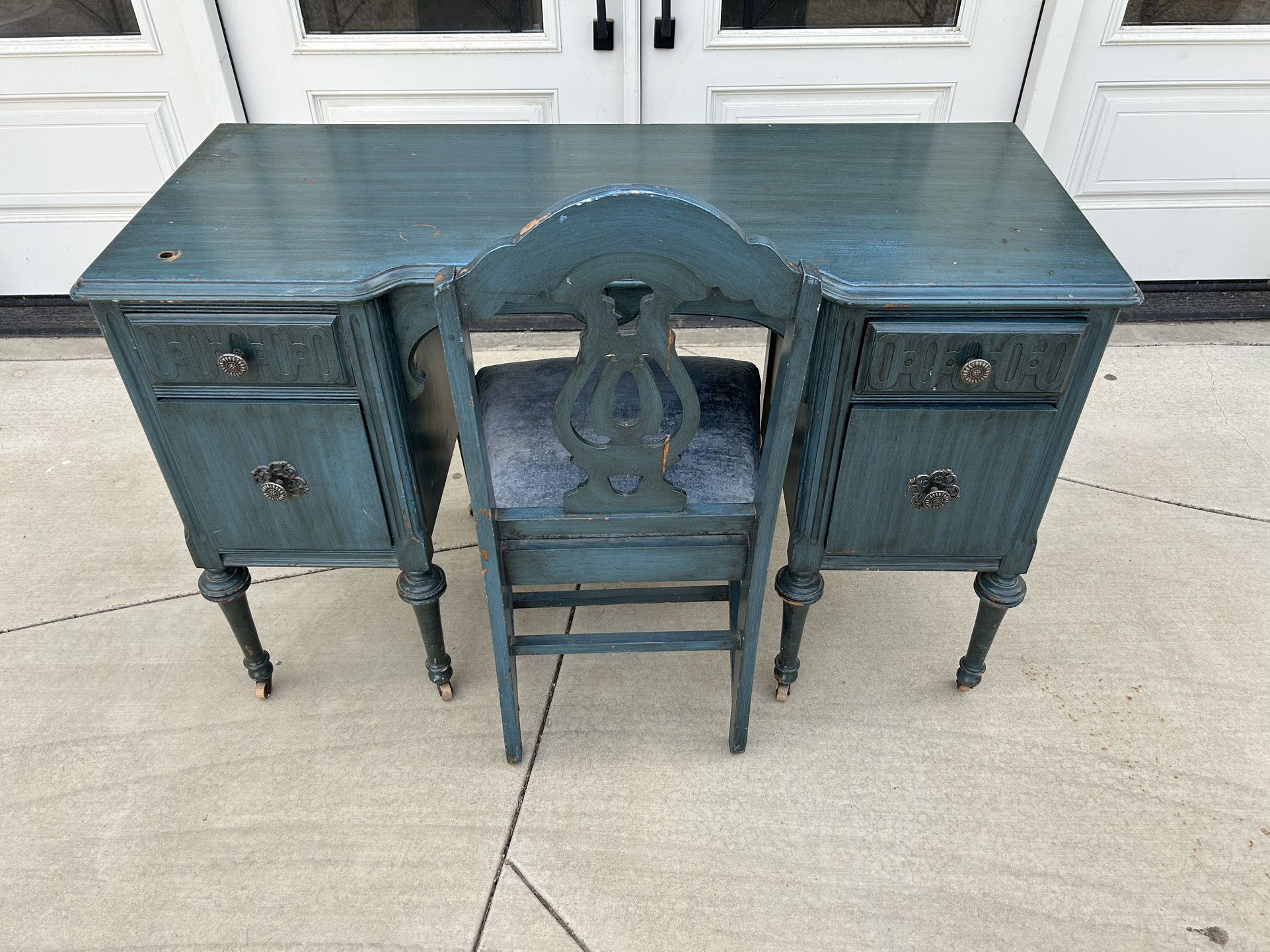Vintage Desk And Chair