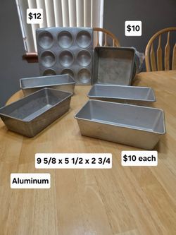 Vintage Aluminum Bakeware
Cupcake, square and loaf pans
Cooksbest, Mirror, Bake King, Kitchen Pride
Pick up in Harlingen, I live near Walmart
Antiques