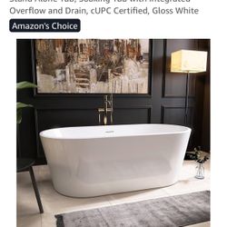 Acrylic Freestanding Tub and Faucet