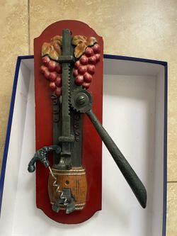 Wine opener wall mounted