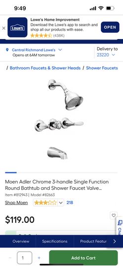 Moen Adler 82663