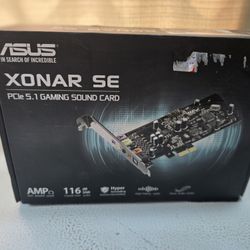 New opened box 
ASUS Xonar SE 5.1 Channel 192kHz/24-bit Hi-Res 116dB SNR PCIe Gaming Sound Card