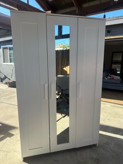 Used Brimnes wardrobe 3 door mirror IKEA
