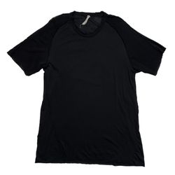 Damir Doma Mesh Sleeve Raw Edge Tee - Black - Size L