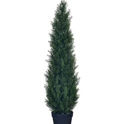 New 3ft Artificial Cedar Topiary Trees - Fake Boxwood Topiary Cypress Trees Potted Plants, Artificial Plants Shrubs for Home Indoor Outdoor Garden Por