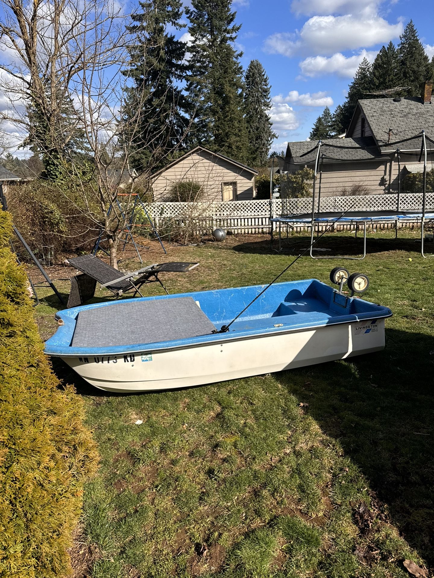 9 Foot Livingston Bass Boat With Accessories