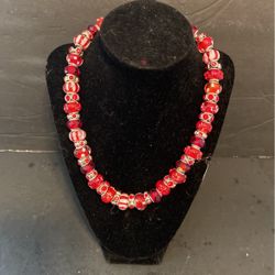 Handcrafted Pandora type necklace