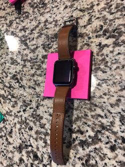Apple Watch 42mm with Leather Brown Band