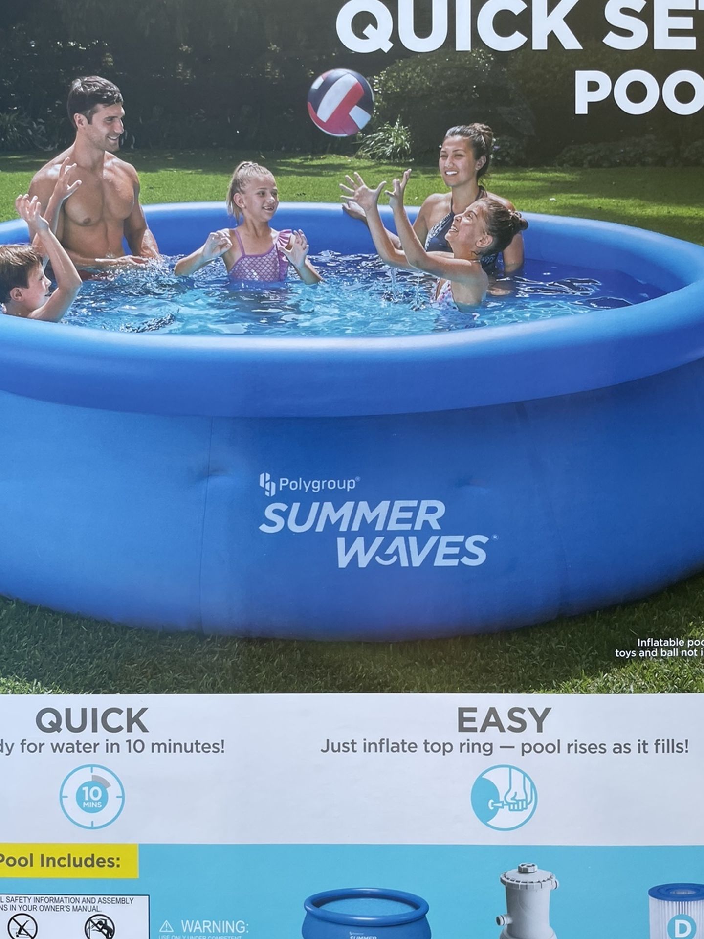 10x30 pool with pump and filter. New in boxes