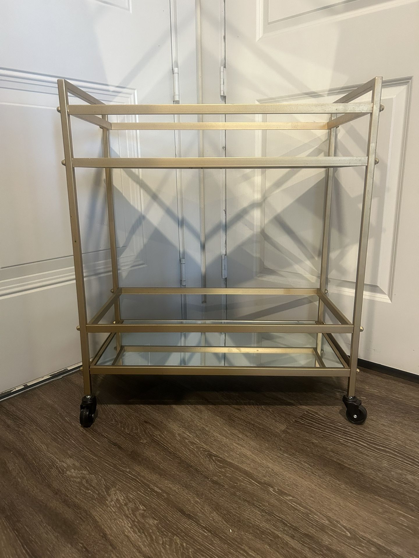 Gold Mirrored Bar Cart