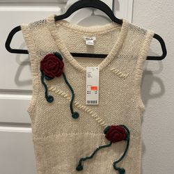 Rose Sweater Vest