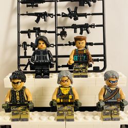 Mercenary Soldiers Minifigures War Zone | New Custom LEGO Compatible Toys