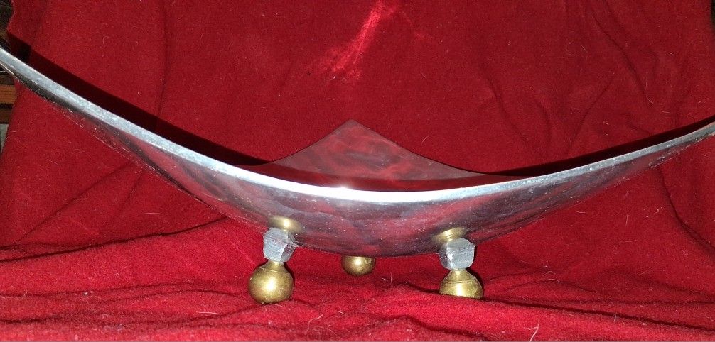 Handmade Aluminum & Brass Triangle Bowl By Escapade