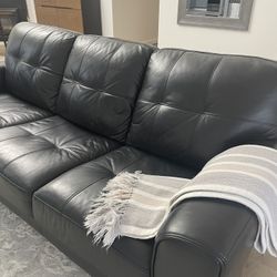 Macys Kaleb Sofa-couch 100% Leather 