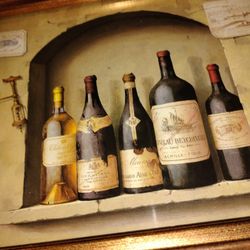 Nice Framed Picture Of Wine Bottles 
