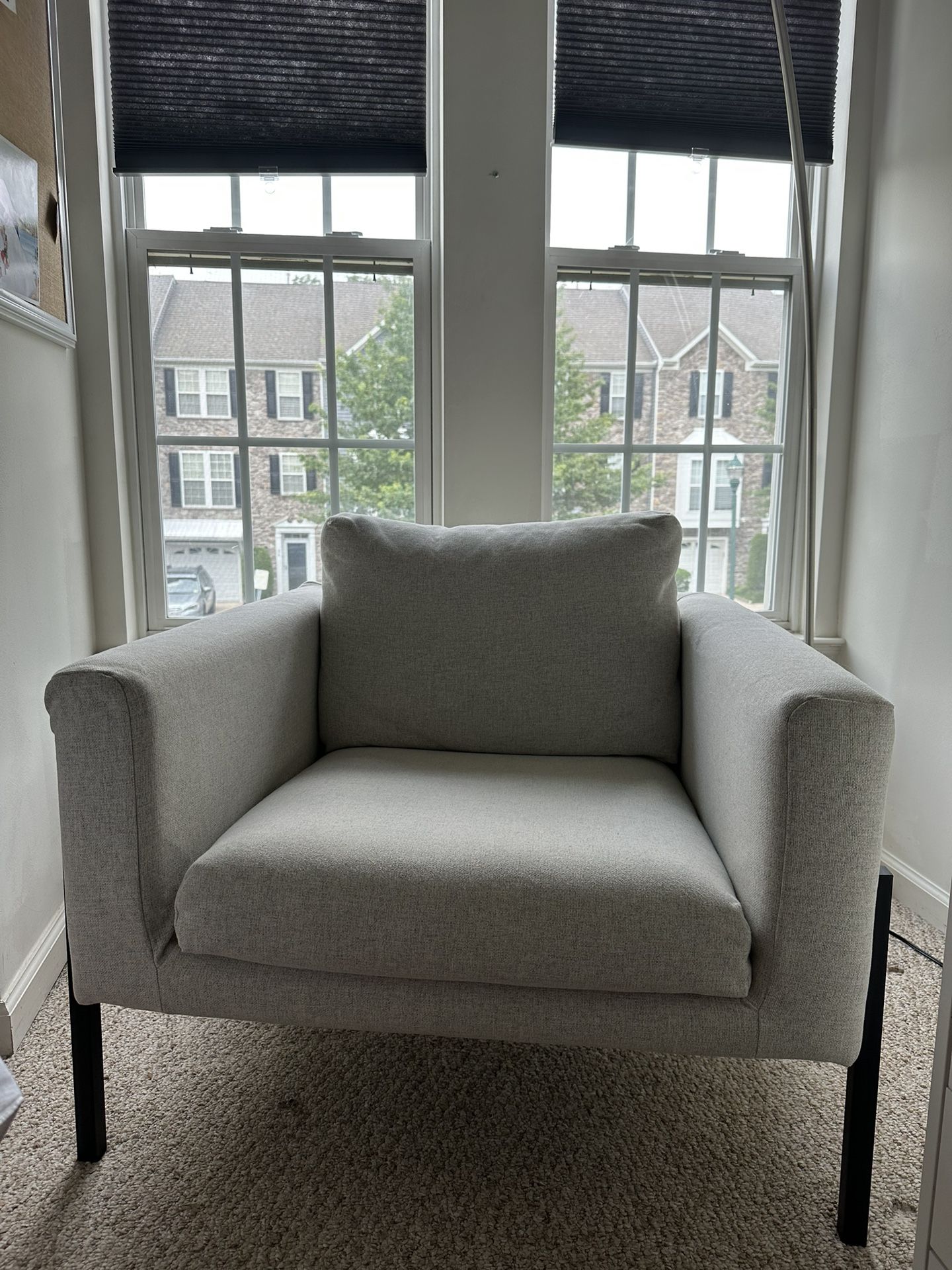 Used IKEA KOARP Armchair Gunnared beige black for Sale in Delran
