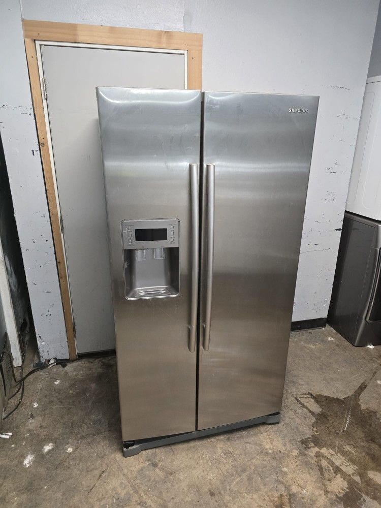 samsung Double Door Stainless Steel Refrigerator.