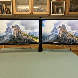 Double Dell 23” Widescreen Full HD LED Computer Monitor Set