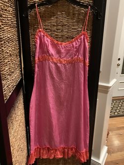 Sun dress-Guess Collection- 100%Silk- Size 0- Pink- Vintage