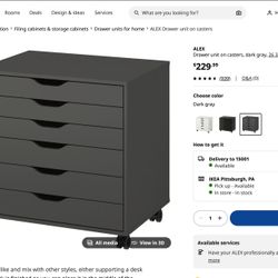 IKEA alex drawer with wheels