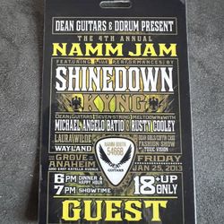 SHINEDOWN NAMM JAM PASS COLLECTIBLE
