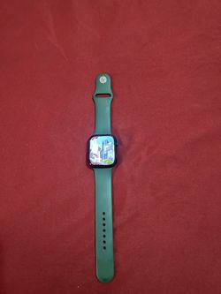 Apple Watch 7 with Green Sport Band
