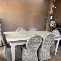 Table With  6  Chairs 